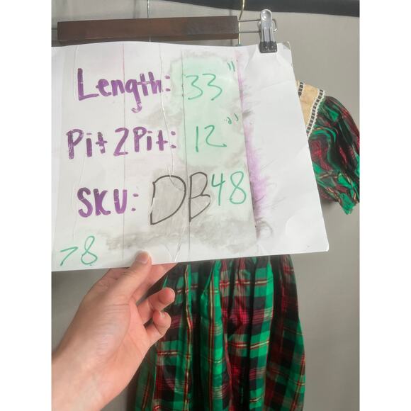 Pleasant Company Sz 7 Addy's Plaid Christmas Dress American Girl Preppy Festive - Picture 4 of 14